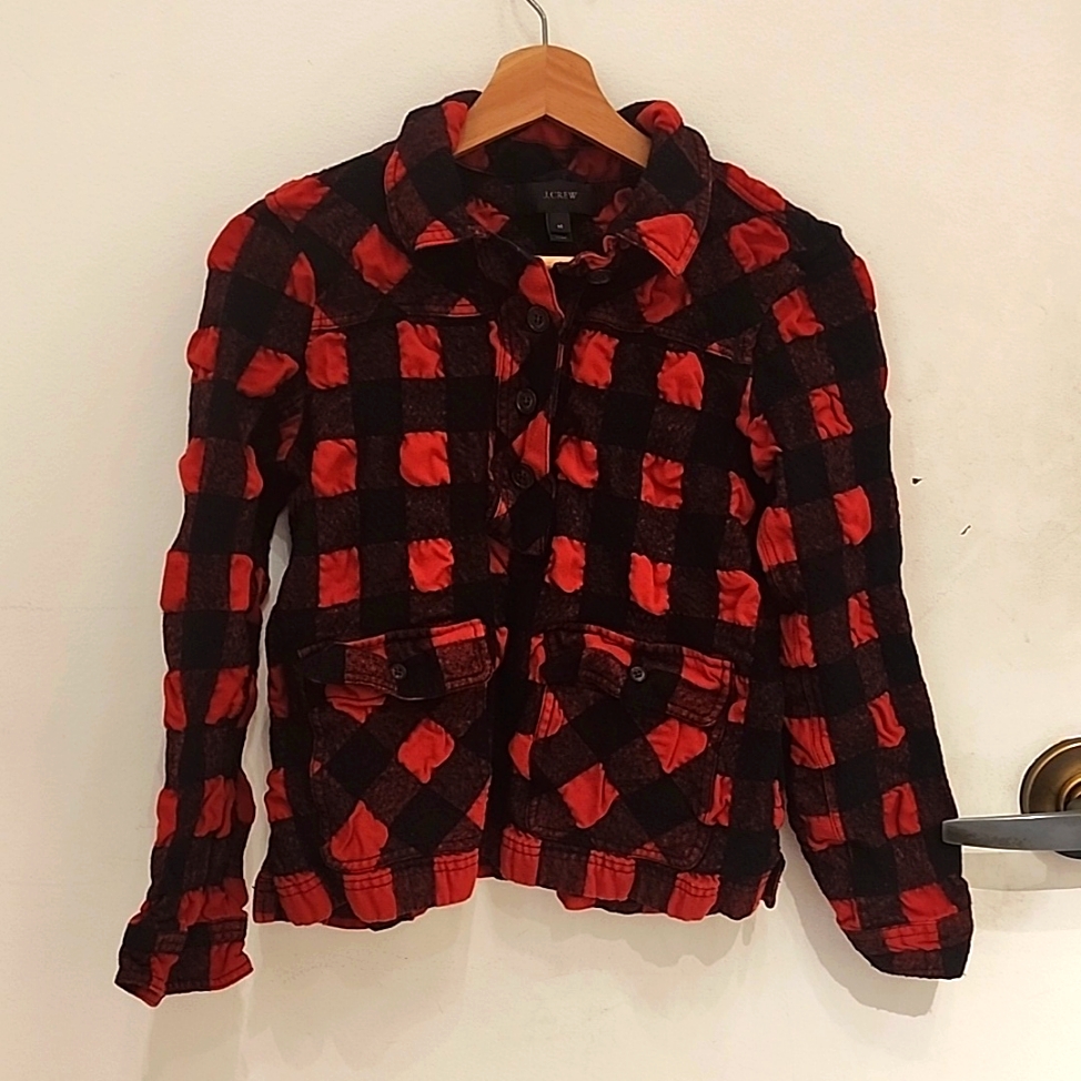 J. Crew Boys Plaid Flannel Shirt Size M